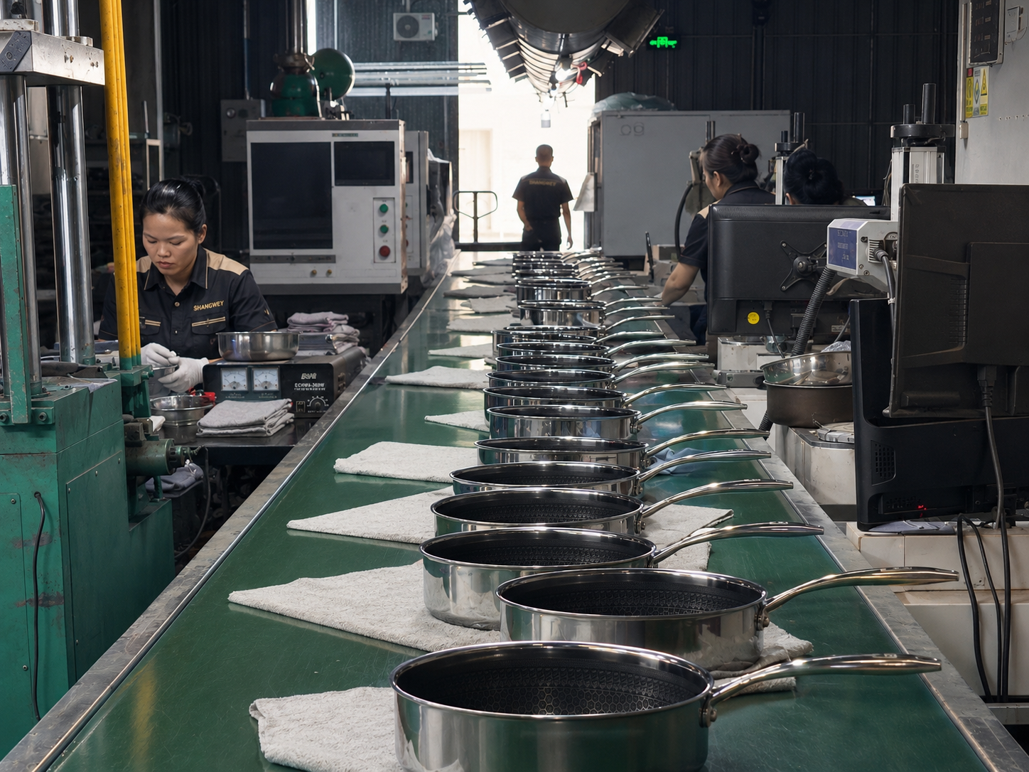 Shangwey cookware manufacturing and inspection line