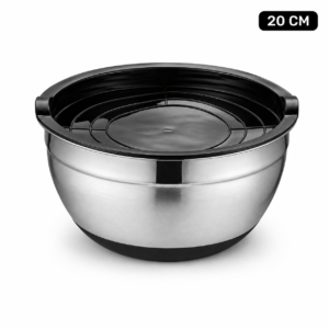 20cm Covered Food Prep Bowl with Measurement Marks & Non-Slip Base | MX02-20