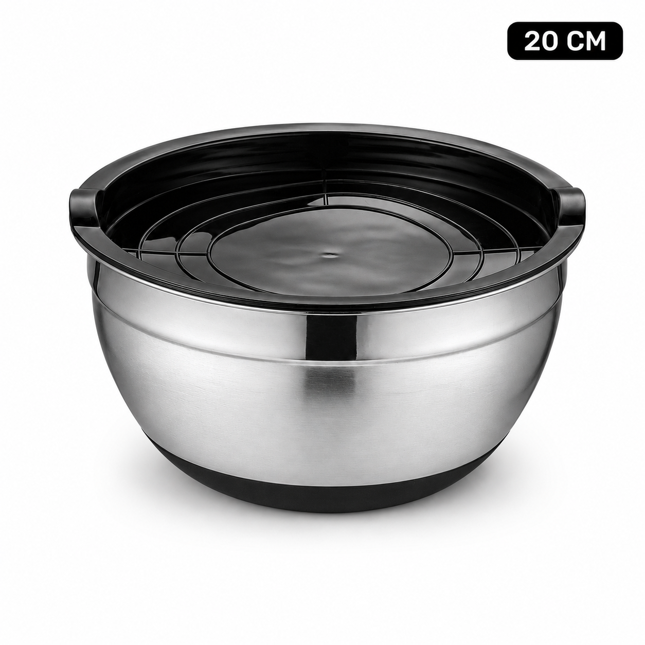 20cm Covered Food Prep Bowl with Measurement Marks & Non-Slip Base | MX02-20