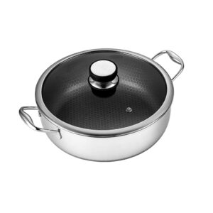 28cm KFCC Ceramica G8 Honeycomb Nonstick Stainless Steel Casserole Pot|CNP01-28