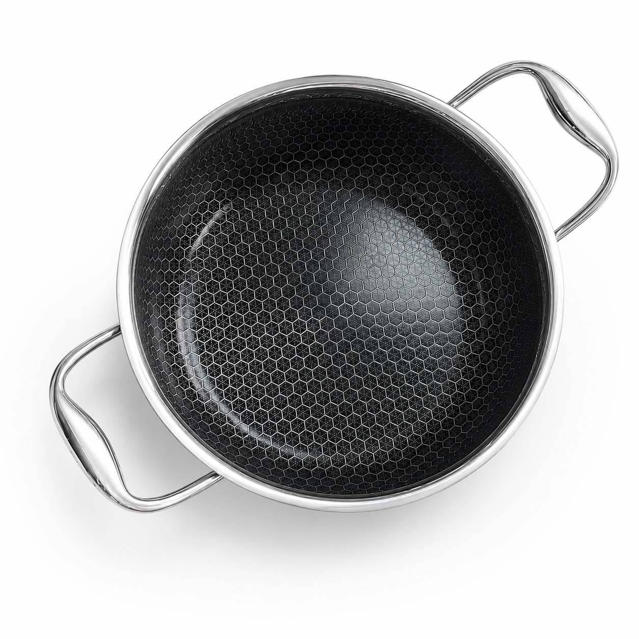 24cm PFAS-Free KFCC G8 Honeycomb Stainless Steel Stock Pot with Glass Lid|CNP01-24 - 图片 3