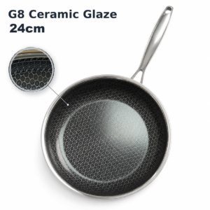 24cm KFCC Ceramica Nonstick G8 Honeycomb Tri-Ply Stainless Steel Skillet| CNF01-24
