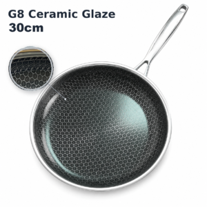 30cm Professional G8 Honeycomb Tri-Ply Stainless Steel Nonstick Skillet| CNF01-30