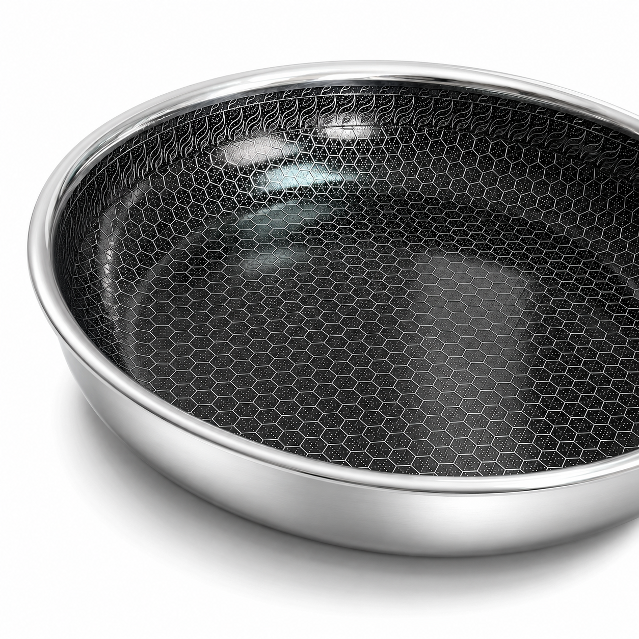 30cm Professional G8 Honeycomb Tri-Ply Stainless Steel Nonstick Skillet| CNF01-30 - 图片 5