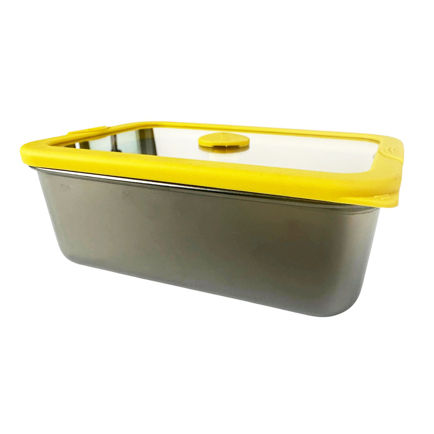 Stainless Steel Lunch Box with Yellow Center-Vent Glass Lid|BTE01 - 图片 7