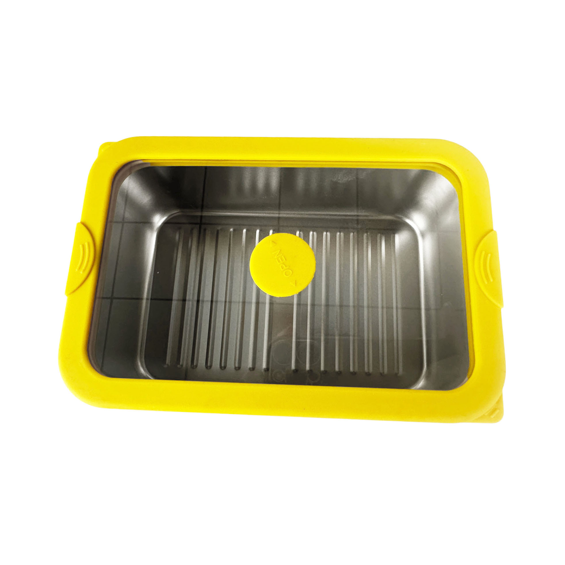 Stainless Steel Lunch Box with Yellow Center-Vent Glass Lid|BTE01 - 图片 8