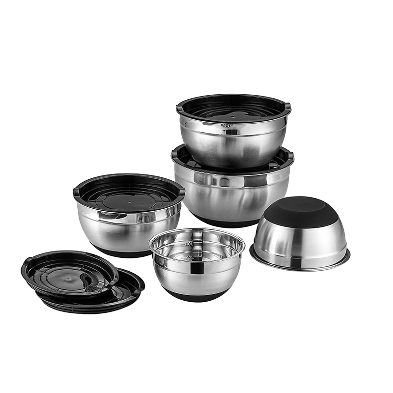 16cm Stainless Steel Prep Bowl with Plastic Lid & Silicone Base | MX02-16 - 图片 5