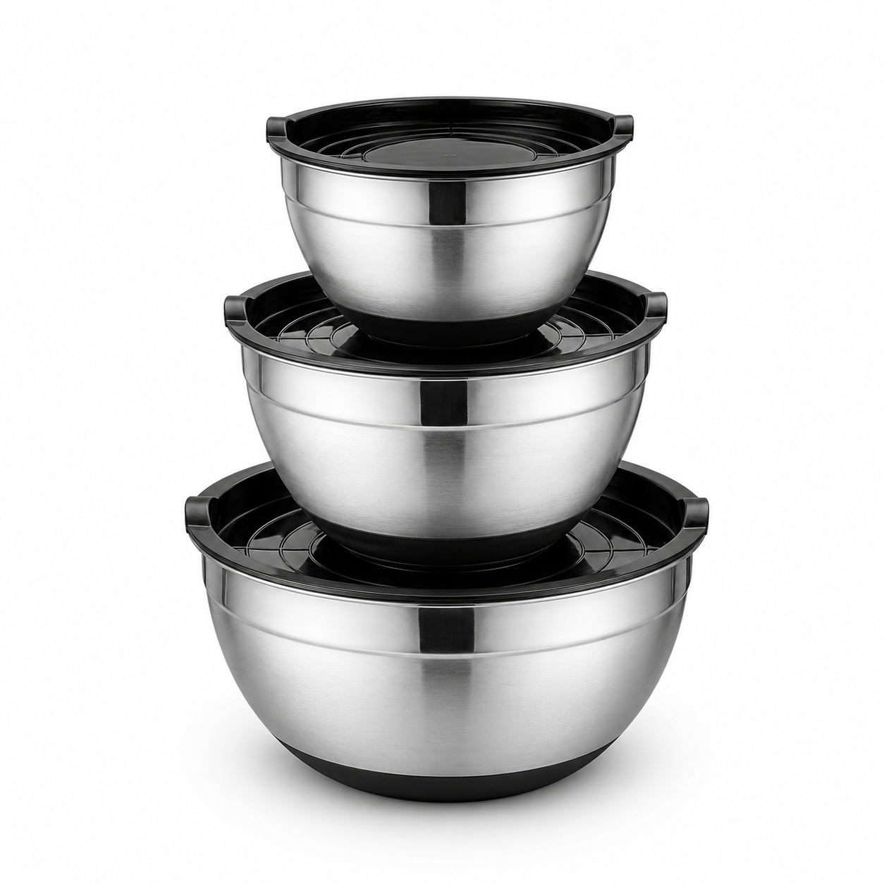 16cm Stainless Steel Prep Bowl with Plastic Lid & Silicone Base | MX02-16 - 图片 2