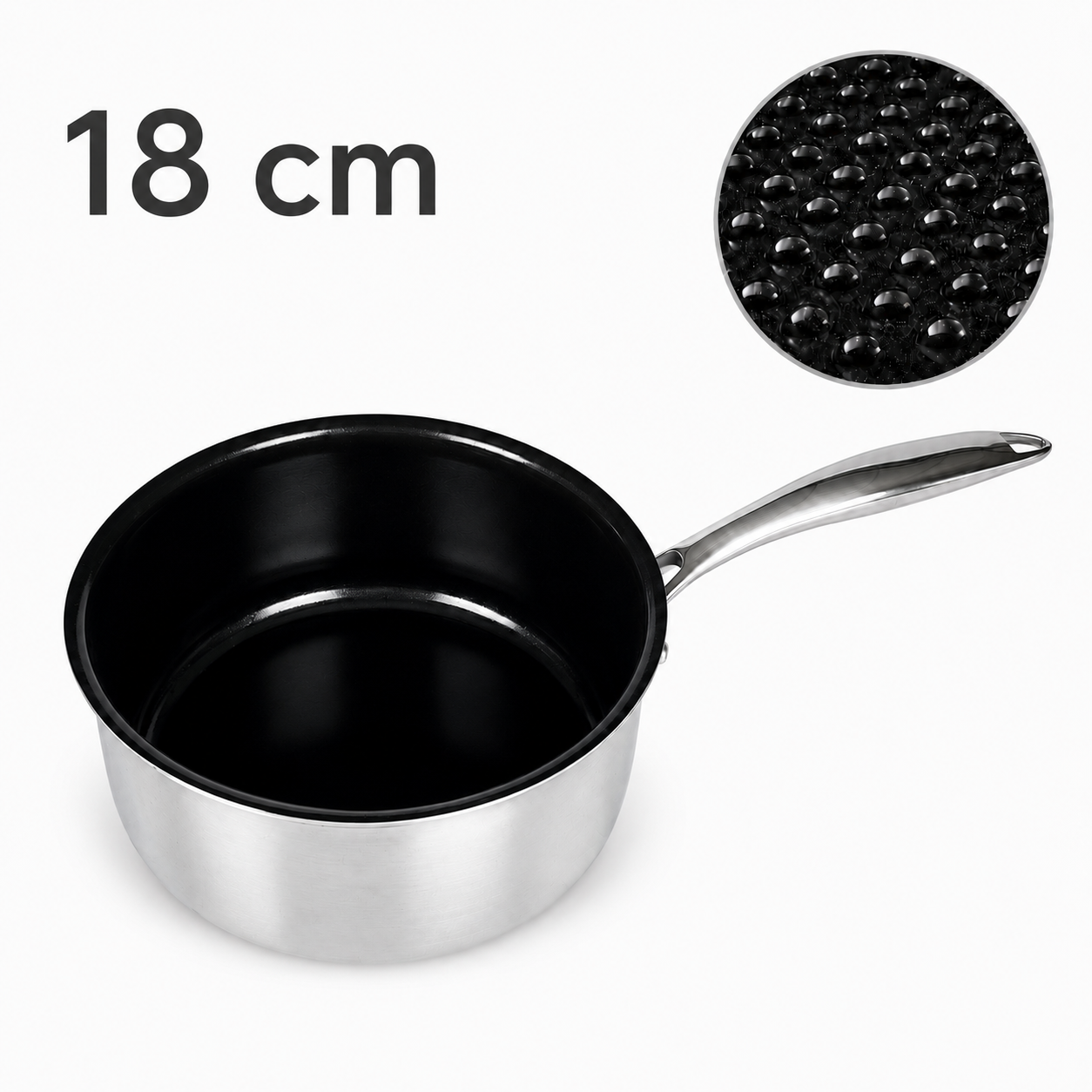 18cm G8 Microdot Microdot Nonstick Saucepan, PFAS-Free Physical Nonstick | PNP01-18