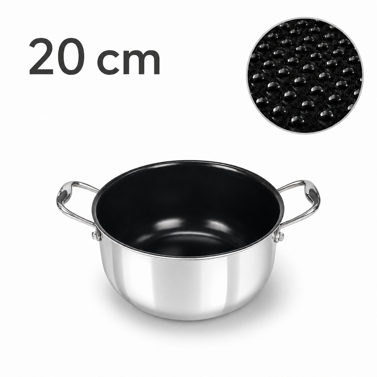 20cm G8 Microdot Microdot Small Cooking Pot, PFAS-Free Physical Nonstick | PNP01-20