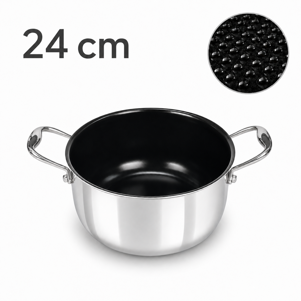 24cm G8 Microdot Microdot Family Stock Pot, PFAS-Free Physical Nonstick | PNP01-24