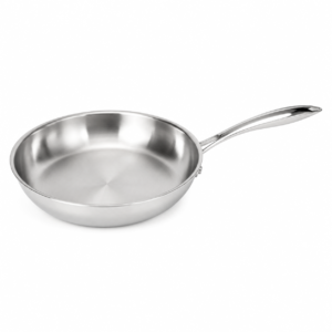 28cm Large Uncoated Stainless Steel Skillet, Tri-Ply | SSF01-28