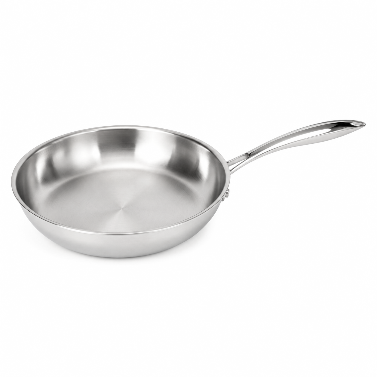 28cm Large Uncoated Stainless Steel Skillet, Tri-Ply | SSF01-28