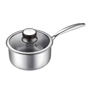 16cm Uncoated Stainless Steel Milk Pan, Tri-Ply | SSP01-16