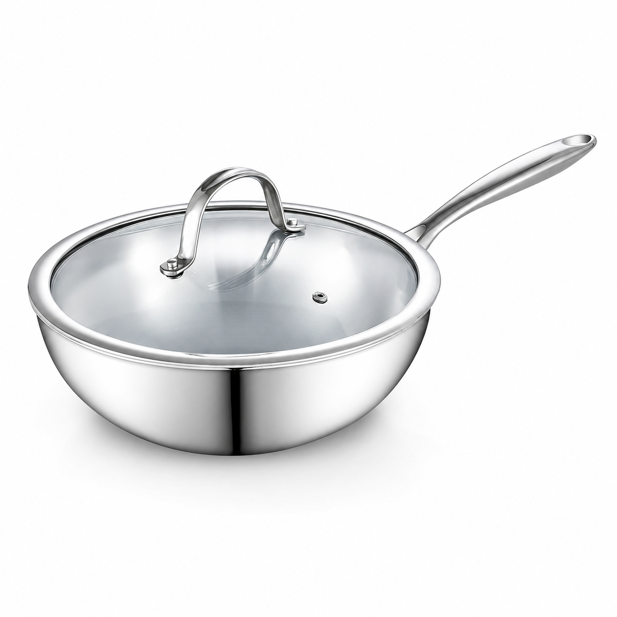 30cm Large Tri-Ply Wok Pan, No-Coating Stainless Steel | SSW01-30 - 图片 4