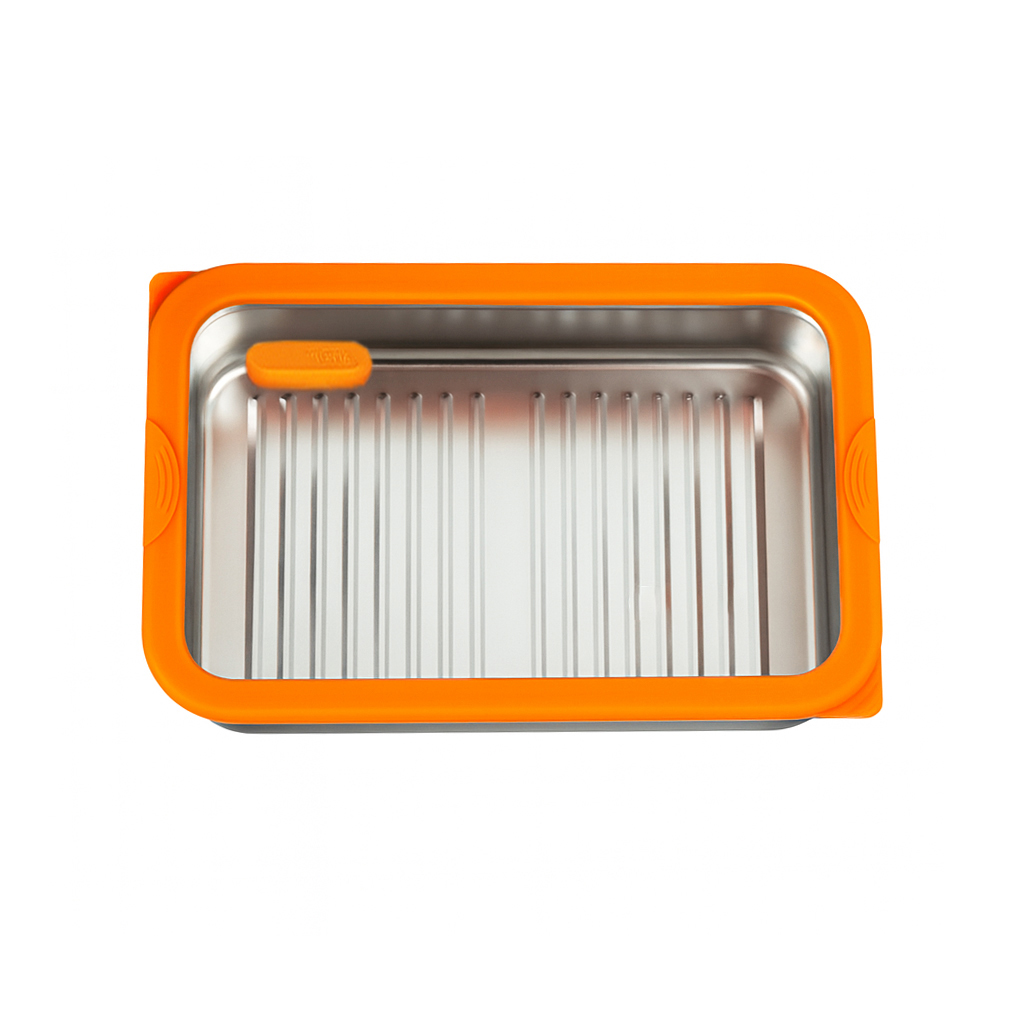 Orange Ceramic Stainless Steel Glass Lid Lunch Box for Meal Prep | BTC01 - 图片 7