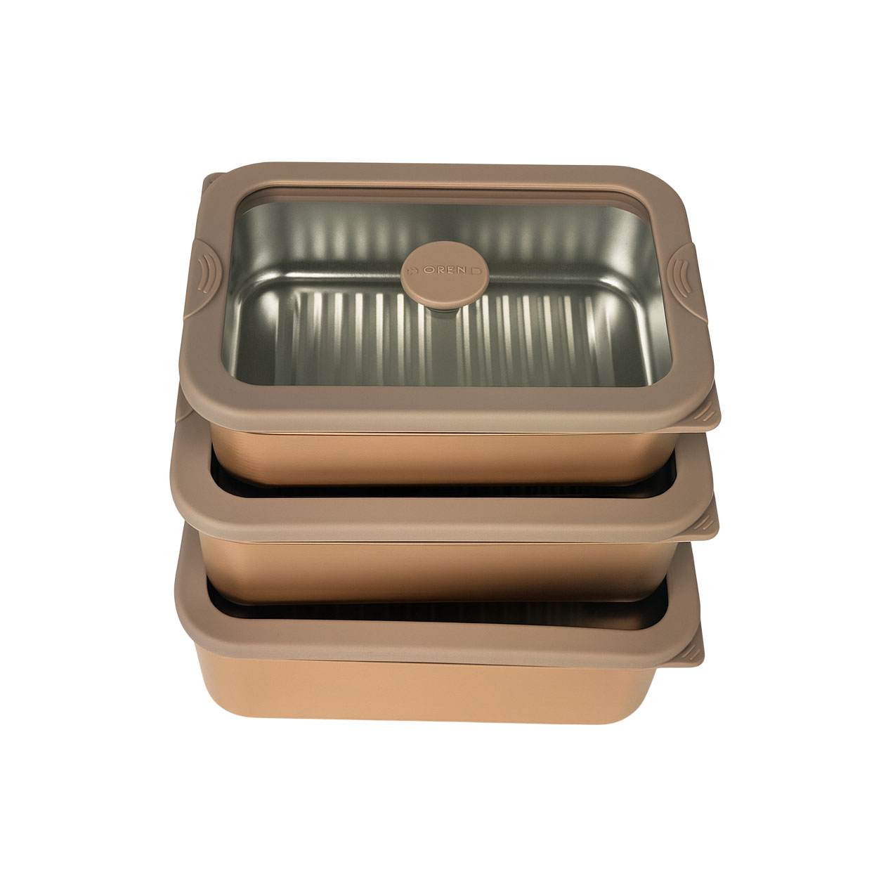 Brown PVD Stainless Steel Food Container with Matching Glass Lid| BTP01 - 图片 3