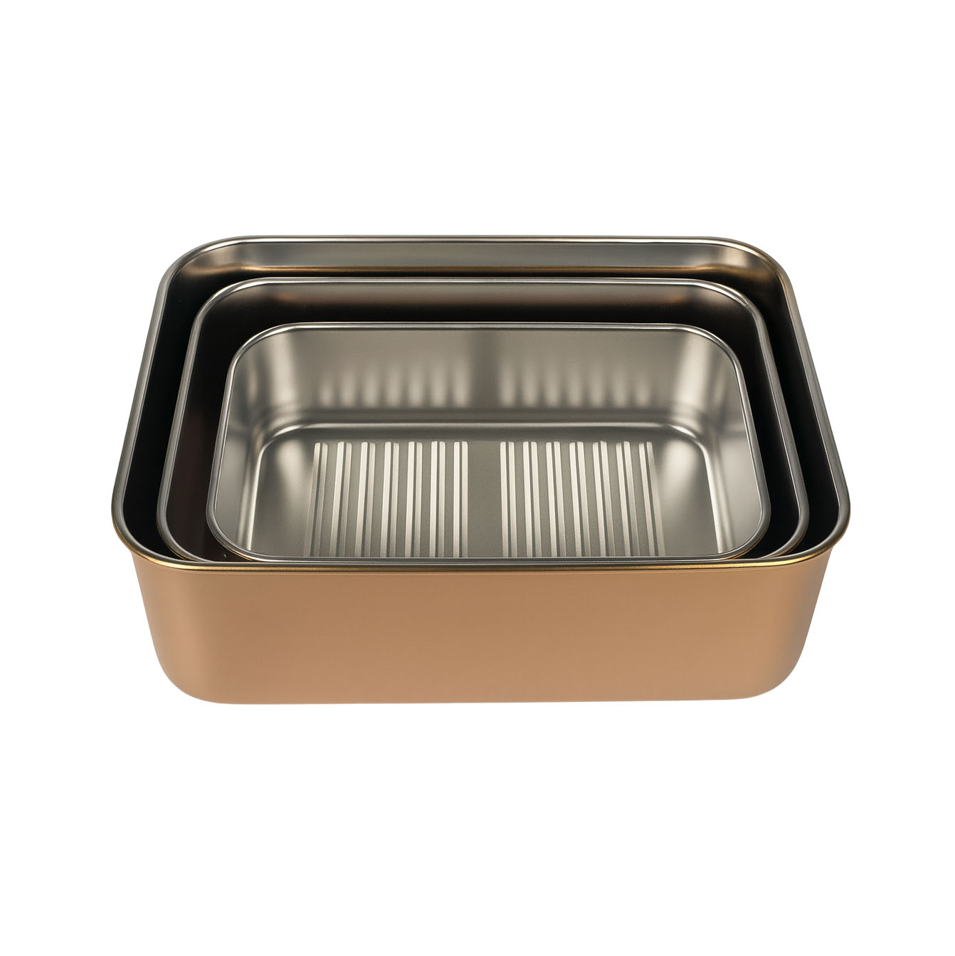 Brown PVD Stainless Steel Food Container with Matching Glass Lid| BTP01 - 图片 2