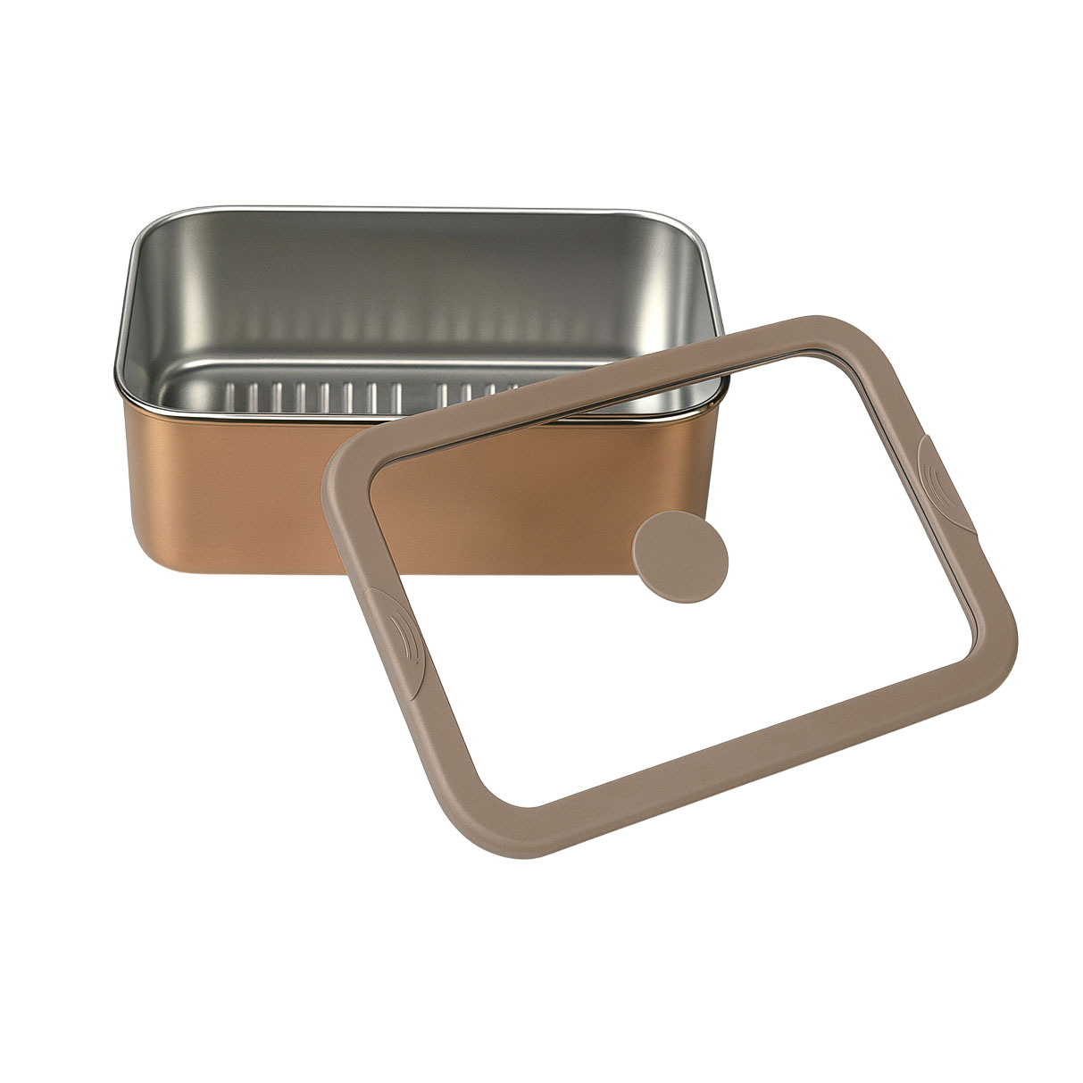 Brown PVD Stainless Steel Food Container with Matching Glass Lid| BTP01 - 图片 4