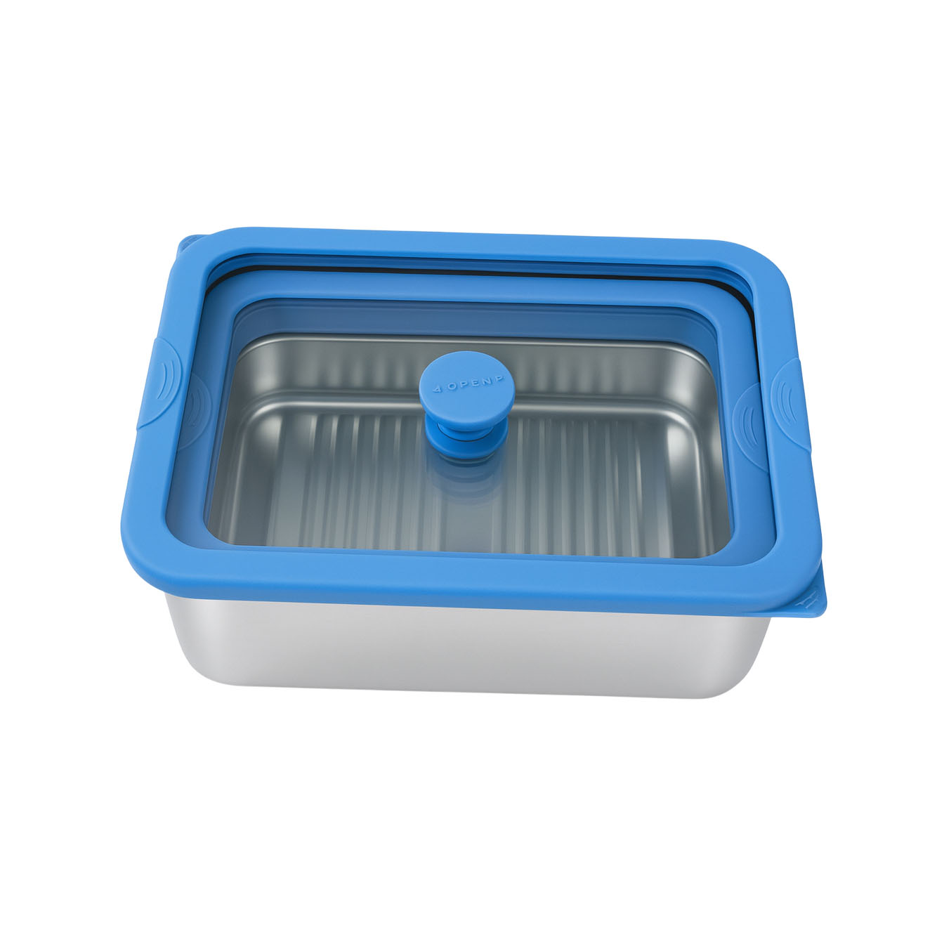 Stainless Steel Food Container with Blue Center-Vent Glass Lid| BTE01 - 图片 8