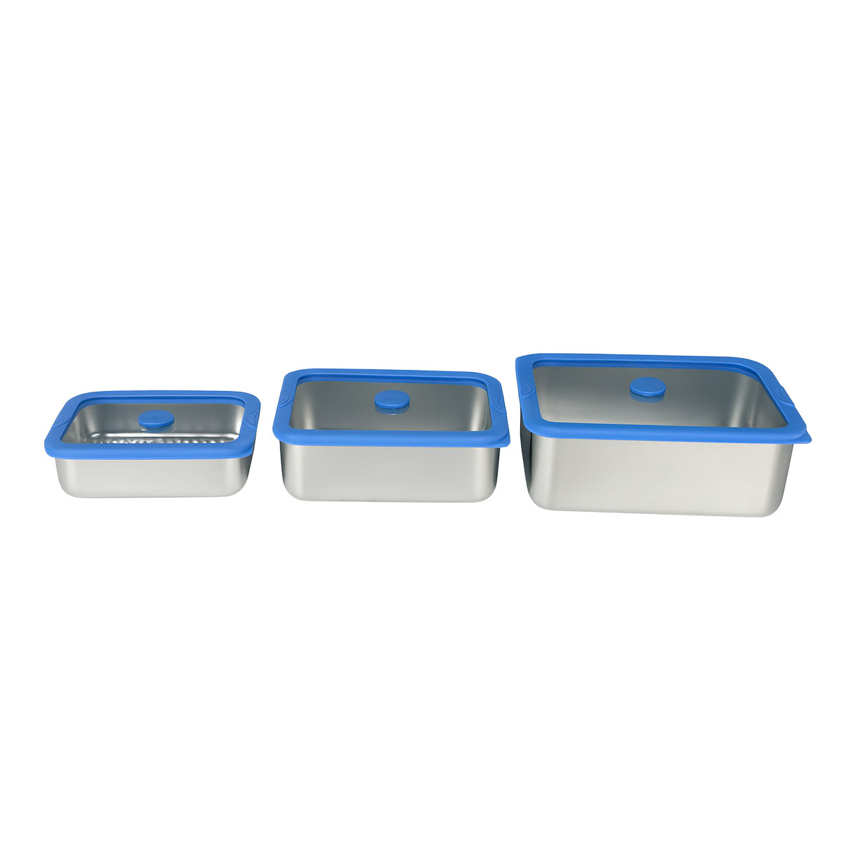 Stainless Steel Food Container with Blue Center-Vent Glass Lid| BTE01 - 图片 7