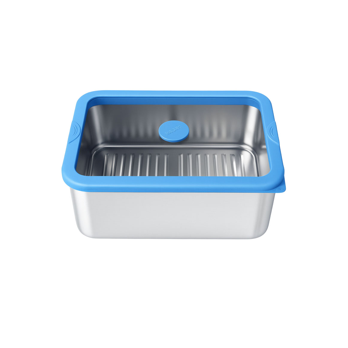 Stainless Steel Food Container with Blue Center-Vent Glass Lid| BTE01 - 图片 4