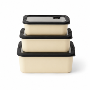 PFAS-Free Ceramic Coated Stainless Steel Lunch Box with Tempered Glass Lid | BTC01