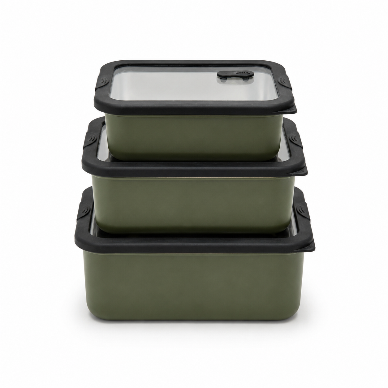 Dark Green Ceramic Coated Stainless Steel Food Storage Container| BTC01