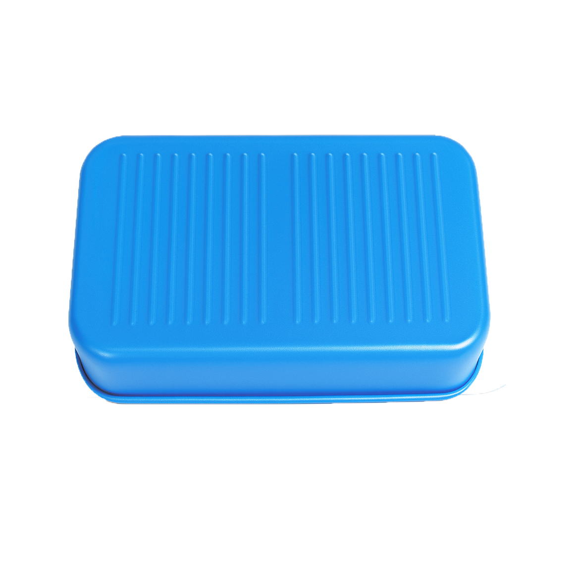 Blue Ceramic Coated 304 Stainless Steel Lunch Box with Glass Lid | BTC01 - 图片 2