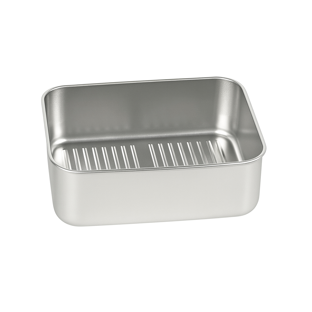 Orange Electropolished Stainless Steel Lunch Box with Vented Glass Lid|BTE01 - 图片 9