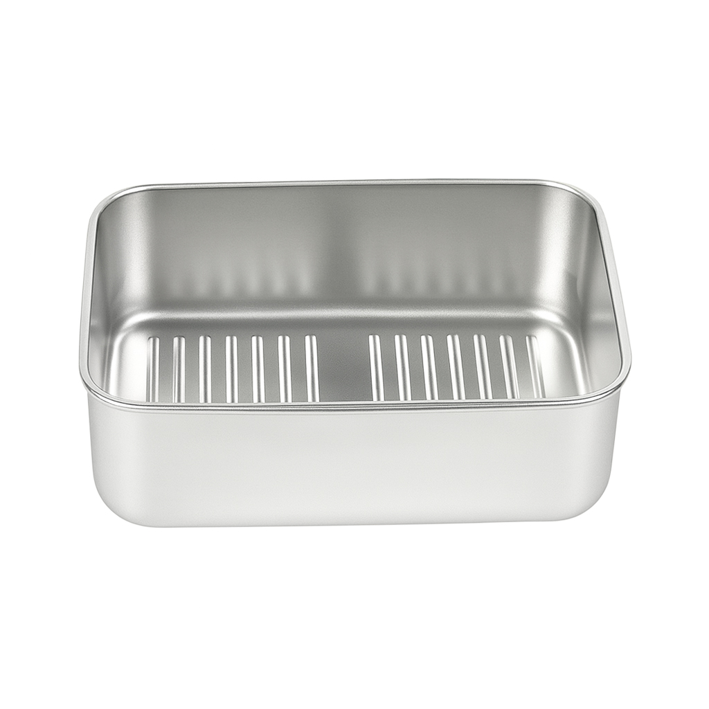 Orange Electropolished Stainless Steel Lunch Box with Vented Glass Lid|BTE01 - 图片 3