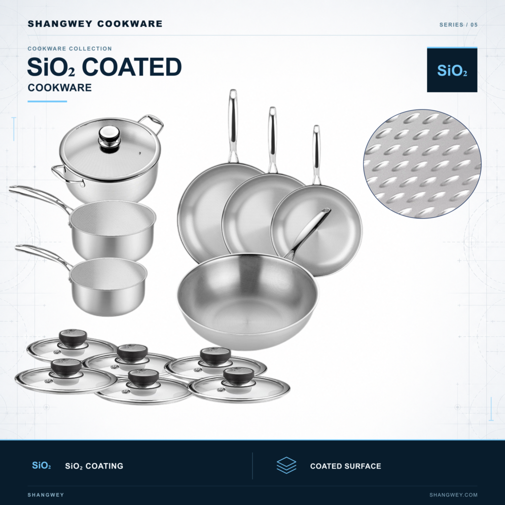 Triply Stainless Steel SiO2 Coated Cookware Series
