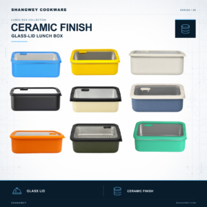 Ceramic Glass Lid Stainless Steel Lunch Box Series